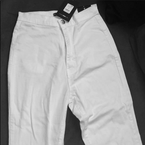 High Waist Skinny Jeans White - 7 - Picture 3 of 4